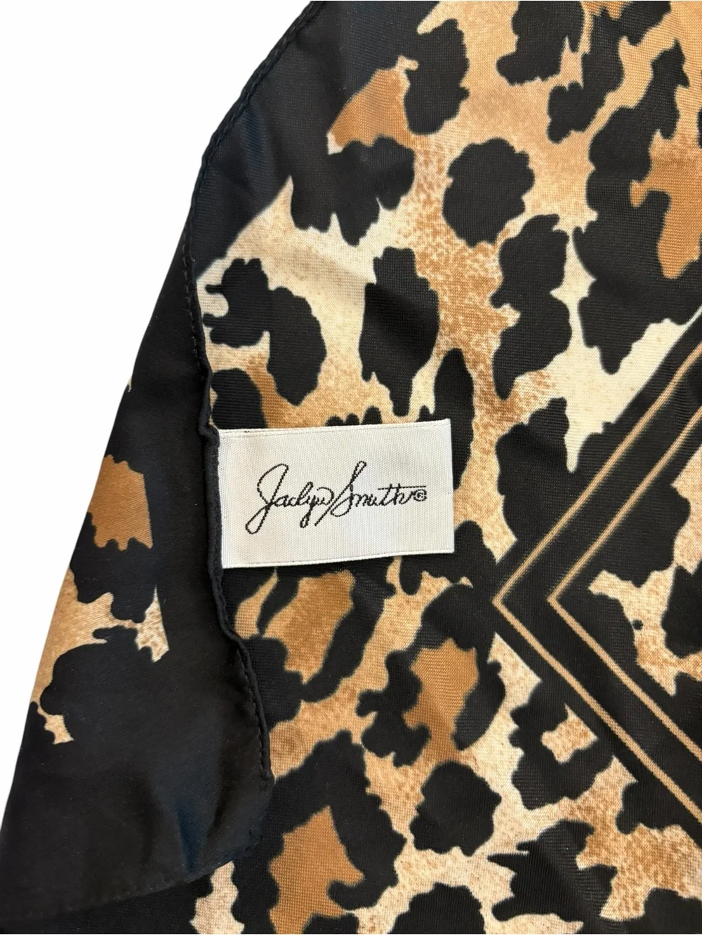 Leopard Print Scarf Large 35”x35” Animal Print Jaclyn Smith Preppy Mobwife City